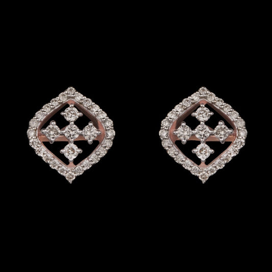 14K Rose Gold Diamond Earrings - 0.35ct SI-IJ