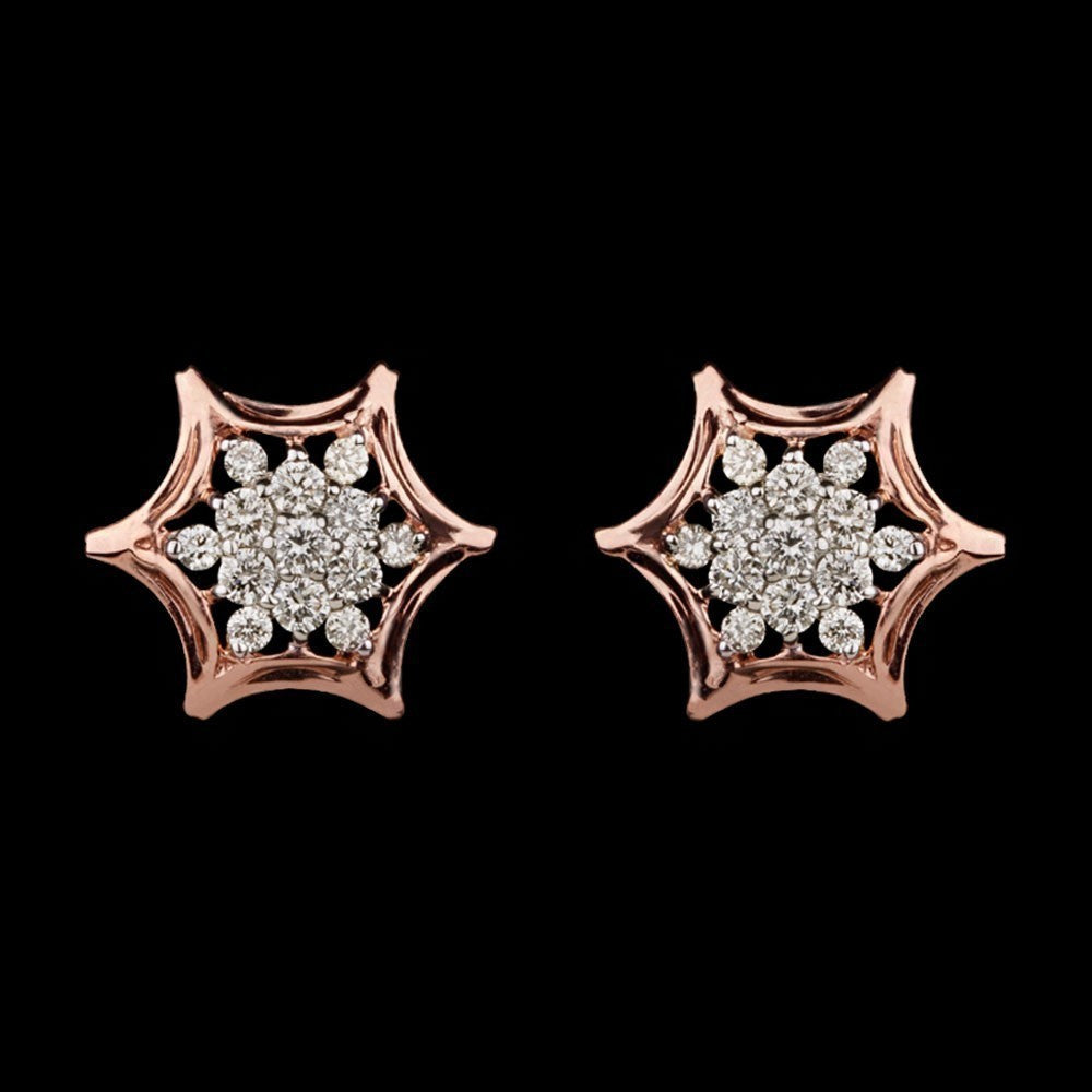 14K Rose Gold Diamond Earrings - 0.25ct SI-GH
