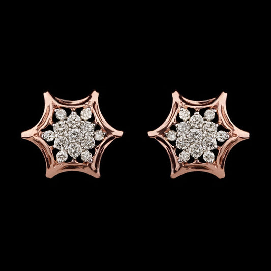 14K Rose Gold Diamond Earrings - 0.25ct SI-GH
