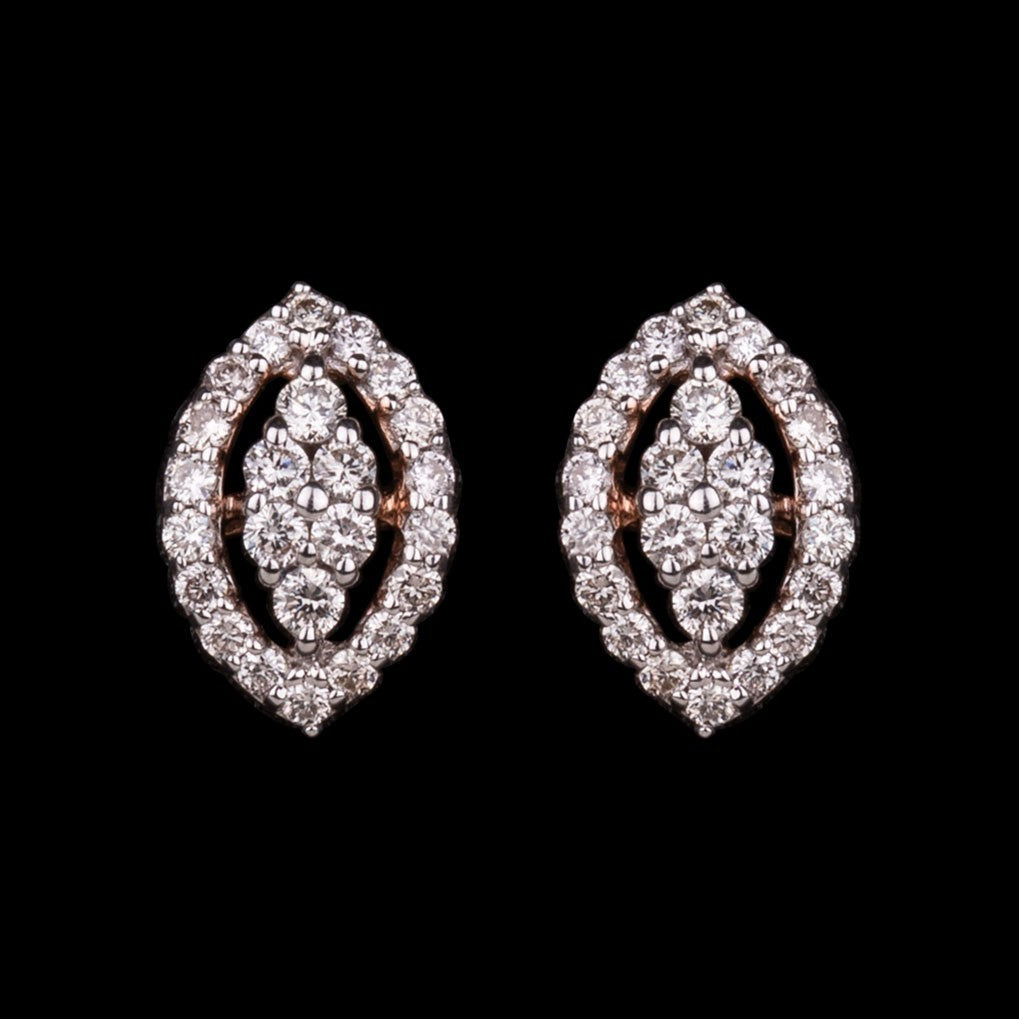 14K Rose Gold Diamond Earrings - 0.31ct VVS-VS-HI