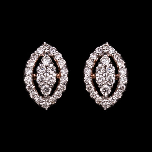 14K Rose Gold Diamond Earrings - 0.31ct VVS-VS-HI