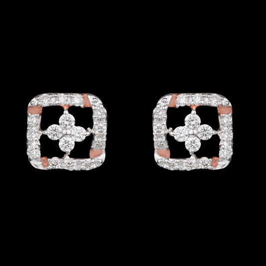 14K Rose Gold Diamond Earrings - 0.22ct SI-IJ