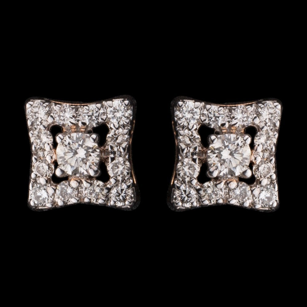 14K Rose Gold Diamond Earrings - 0.31ct SI-IJ