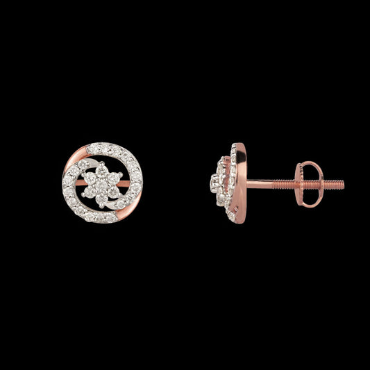 14K Rose Gold Diamond Earrings - 0.29ct SI-GH
