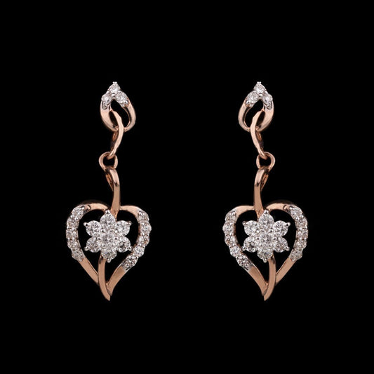 14K Rose Gold Diamond Earrings - 0.24ct SI-IJ
