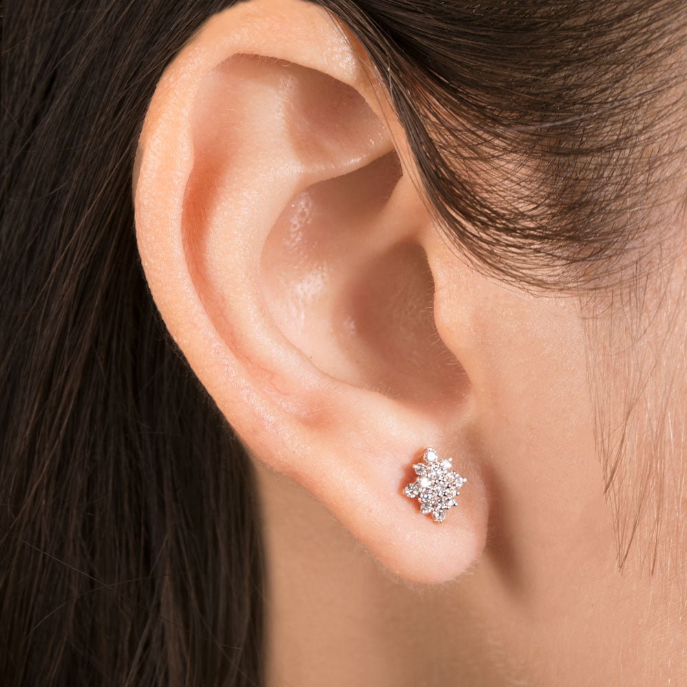 14K Rose Gold Diamond Earrings - 0.26ct SI-IJ