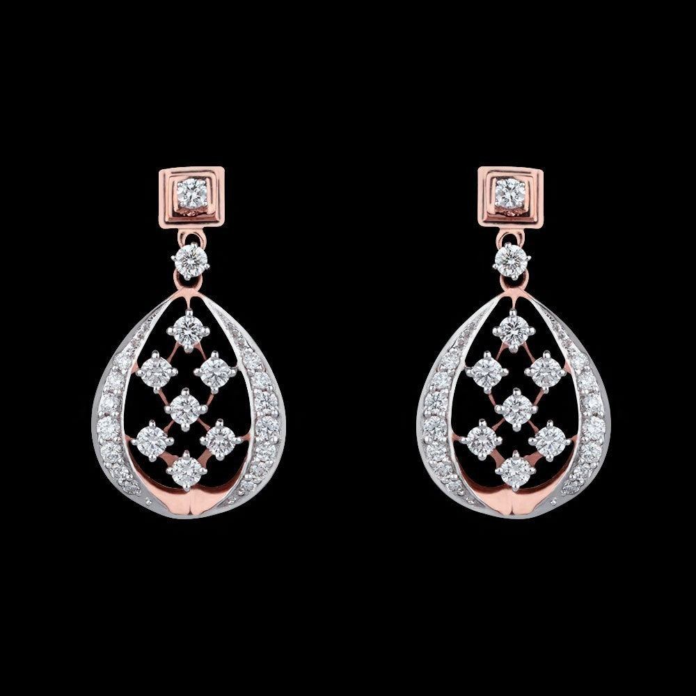 14K Rose Gold Diamond Earrings - 0.78ct VS-GH