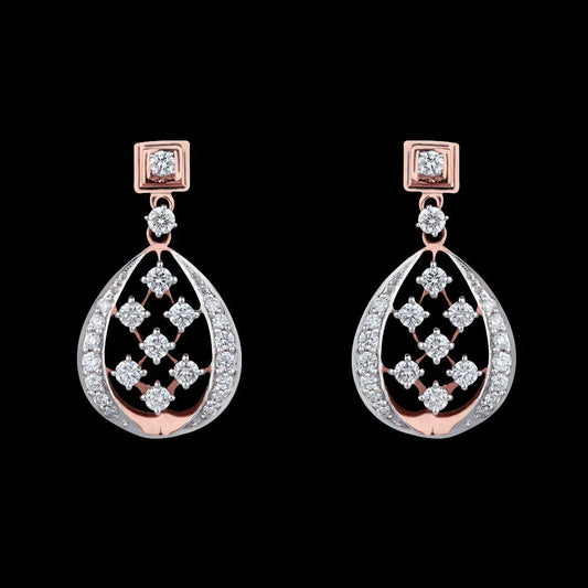14K Rose Gold Diamond Earrings - 0.78ct VS-GH
