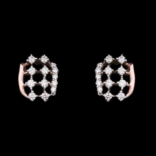 14K Rose Gold Diamond Earrings - 0.21ct SI-IJ