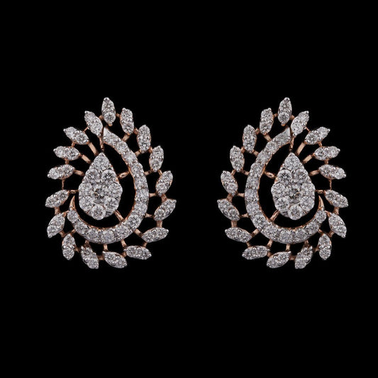 14K Rose Gold Diamond Earrings - 0.7ct VS-GH