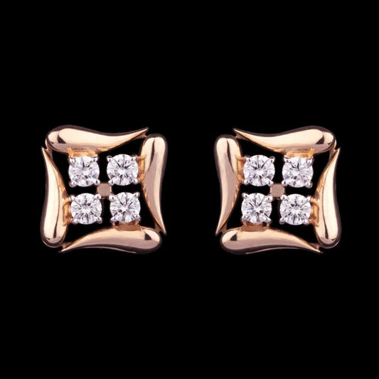 14K Rose Gold Diamond Earrings - 0.31ct SI-GH