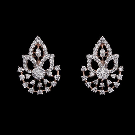 14K Rose Gold Diamond Earrings - 0.72ct VS-GH