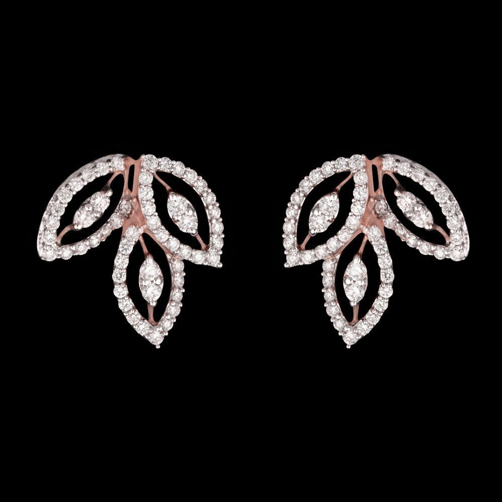 14K Rose Gold Diamond Earrings - 0.65ct VS-GH