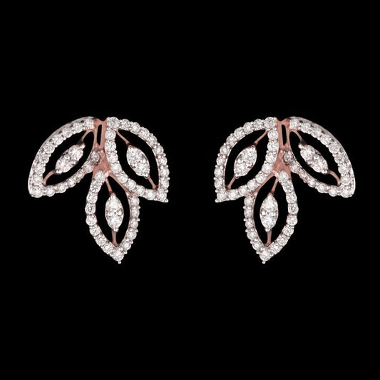 14K Rose Gold Diamond Earrings - 0.65ct VS-GH