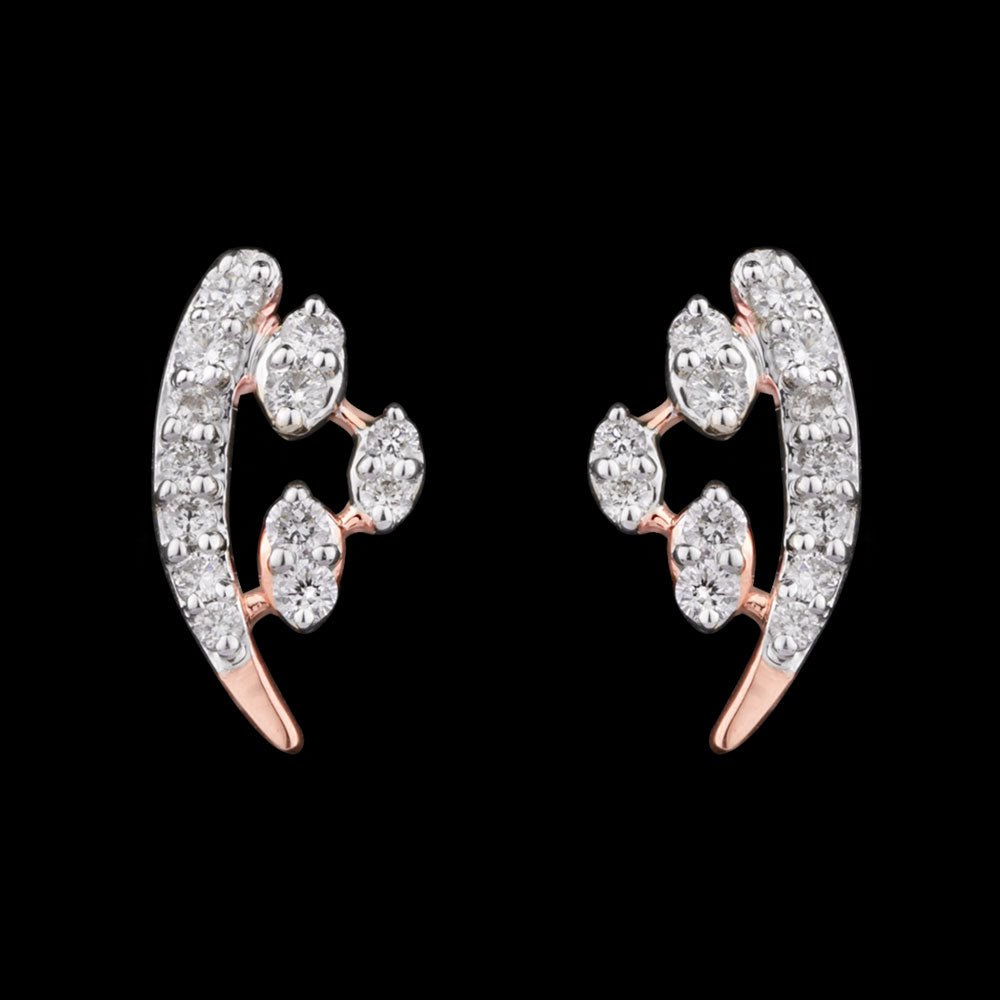 14K Rose Gold Diamond Earrings - 0.24ct SI-IJ
