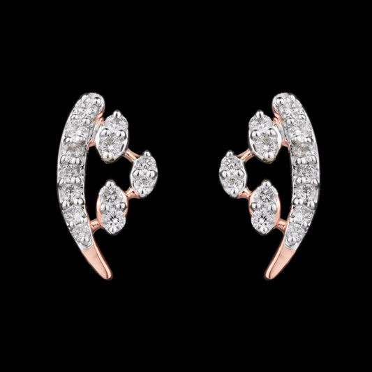 14K Rose Gold Diamond Earrings - 0.24ct SI-IJ