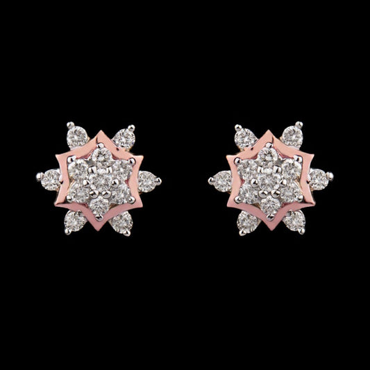 14K Rose Gold Diamond Earrings - 0.29ct SI-GH