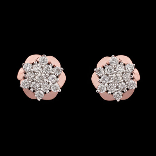 14K Rose Gold Diamond Earrings - 0.28ct SI-GH