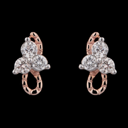 14K Rose Gold Diamond Earrings - 0.14ct SI-GH