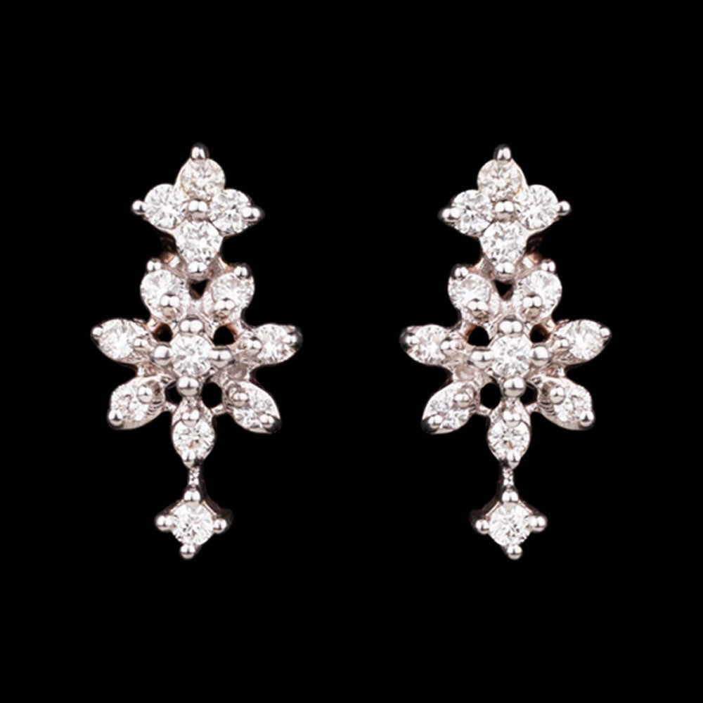 14K Rose Gold Diamond Earrings - 0.22ct VS-GH