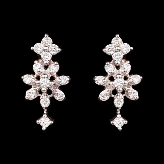 14K Rose Gold Diamond Earrings - 0.22ct VS-GH