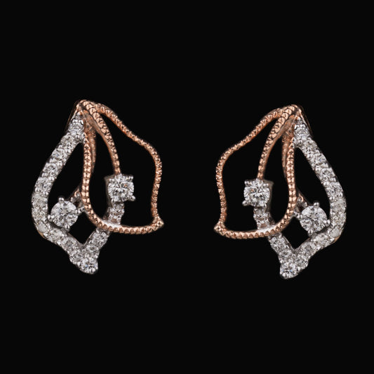 14K Rose Gold Diamond Earrings - 0.25ct SI-IJ