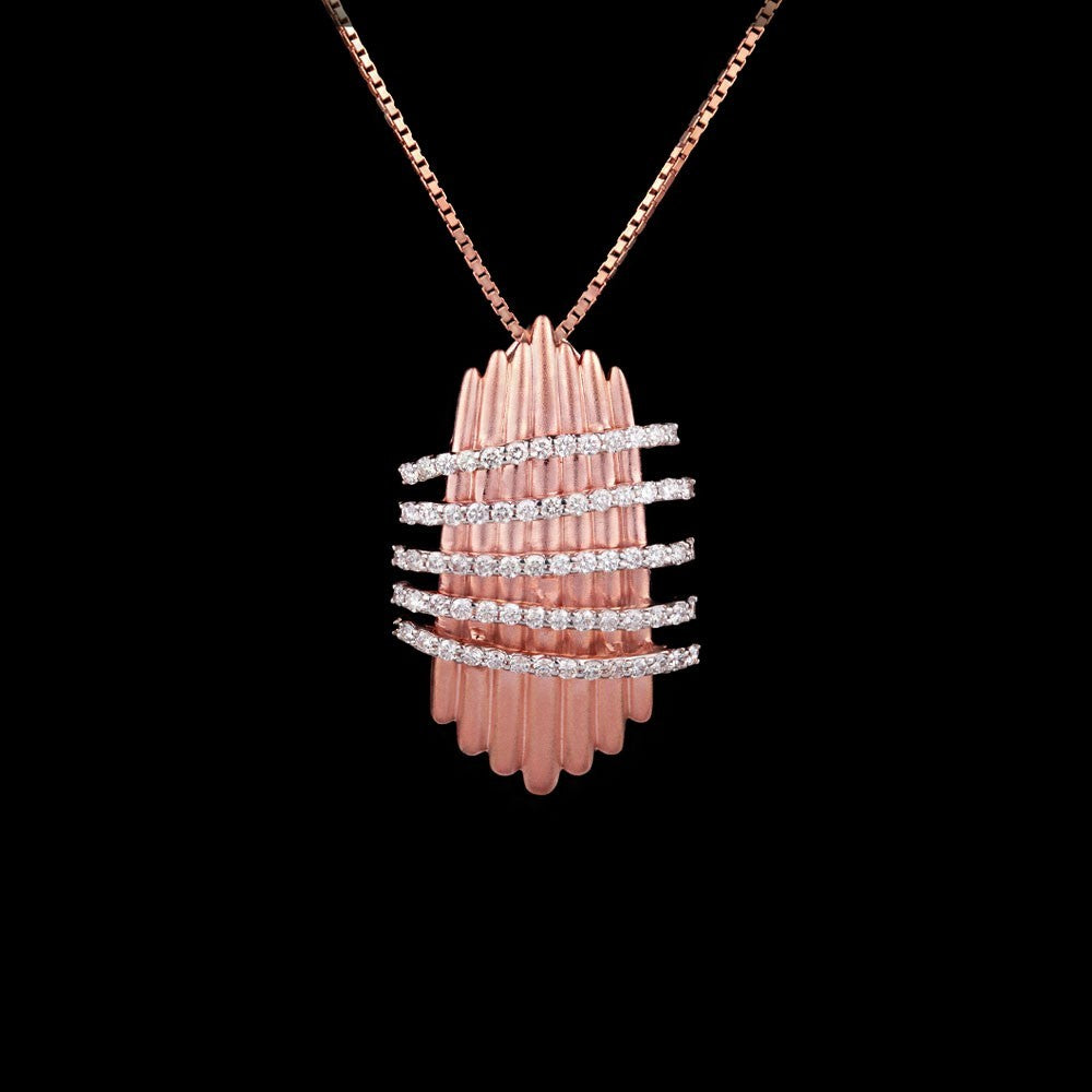 14K Rose Gold Diamond Pendant - 0.61ct VS-GH