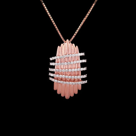14K Rose Gold Diamond Pendant - 0.61ct VS-GH