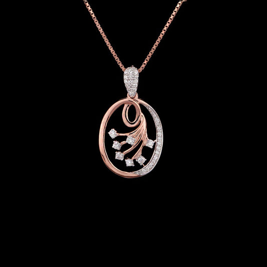 14K Rose Gold Diamond Pendant - 0.31ct VS-GH