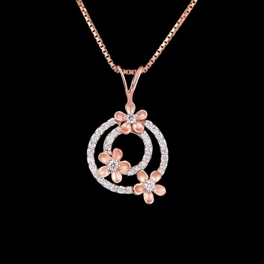14K Rose Gold Diamond Pendant - 0.34ct VS-GH