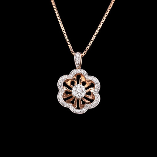 14K Rose Gold Diamond Pendant - 0.28ct VS-GH