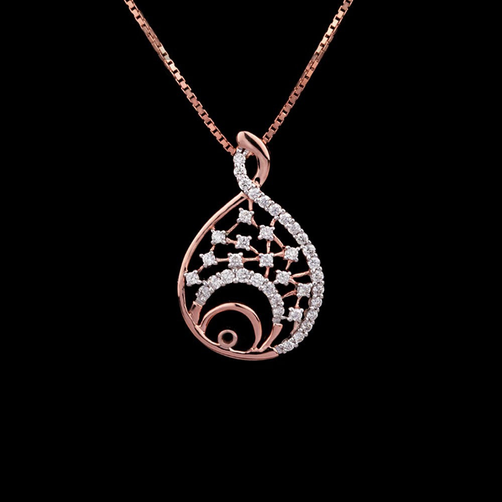 14K Rose Gold Diamond Pendant - 0.39ct VS-GH