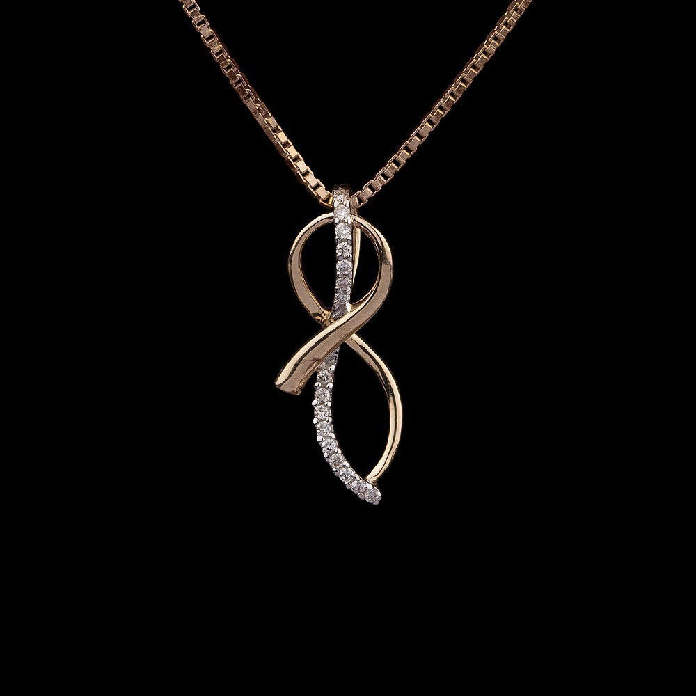 14K Rose Gold Diamond Pendant - 0.06ct SI-IJ