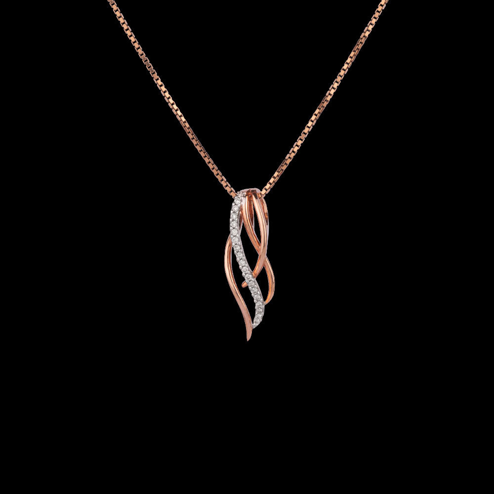 14K Rose Gold Diamond Pendant - 0.08ct SI-IJ