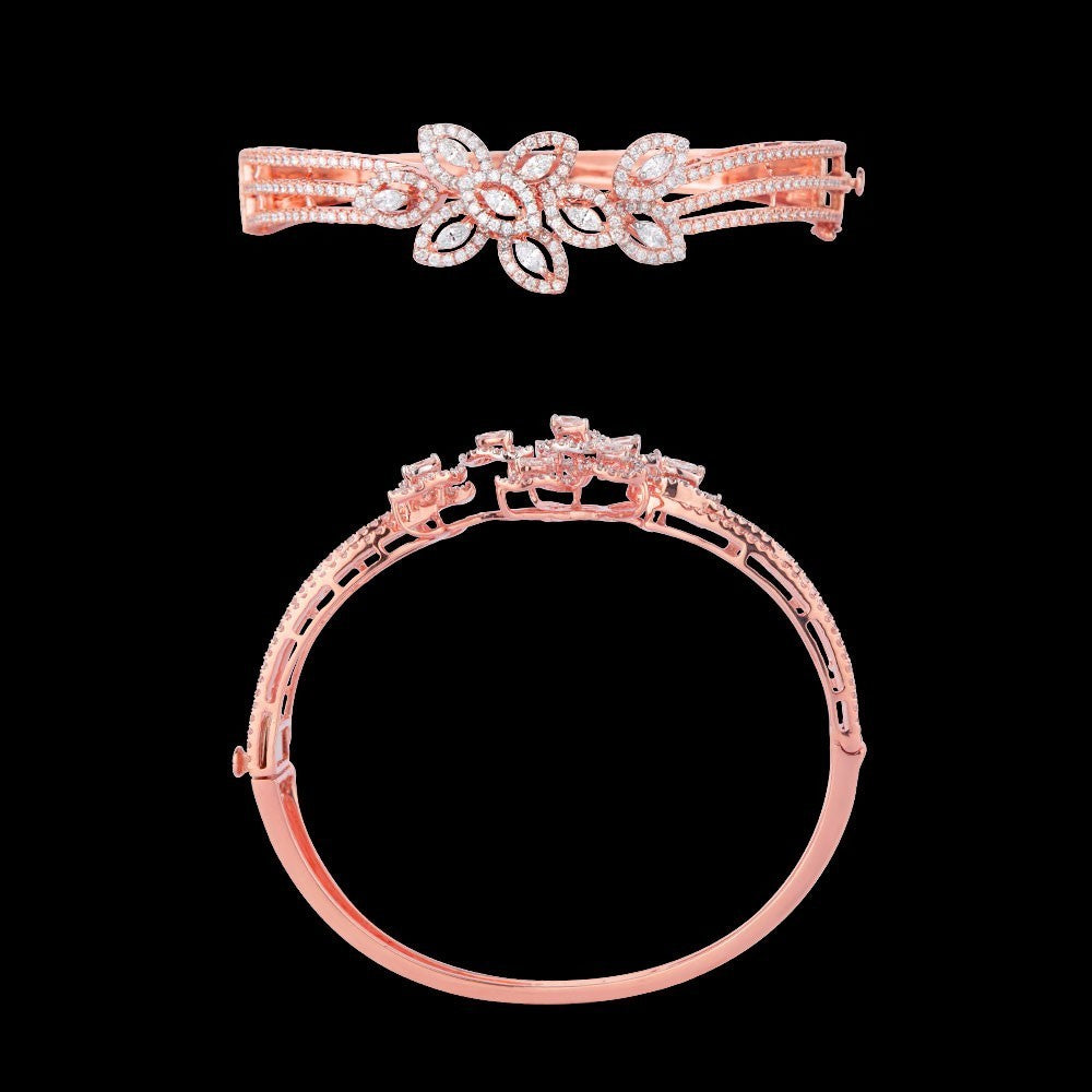 14K Rose Gold Diamond Kada - 2.31ct SI-GH
