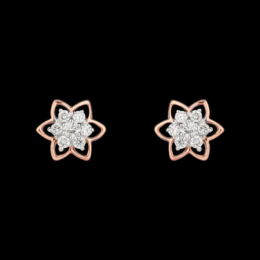 14K Rose Gold Diamond Earrings - 0.26ct SI-GH