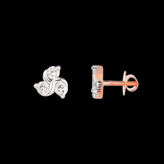 14K Rose Gold Diamond Earrings - 0.22ct SI-GH