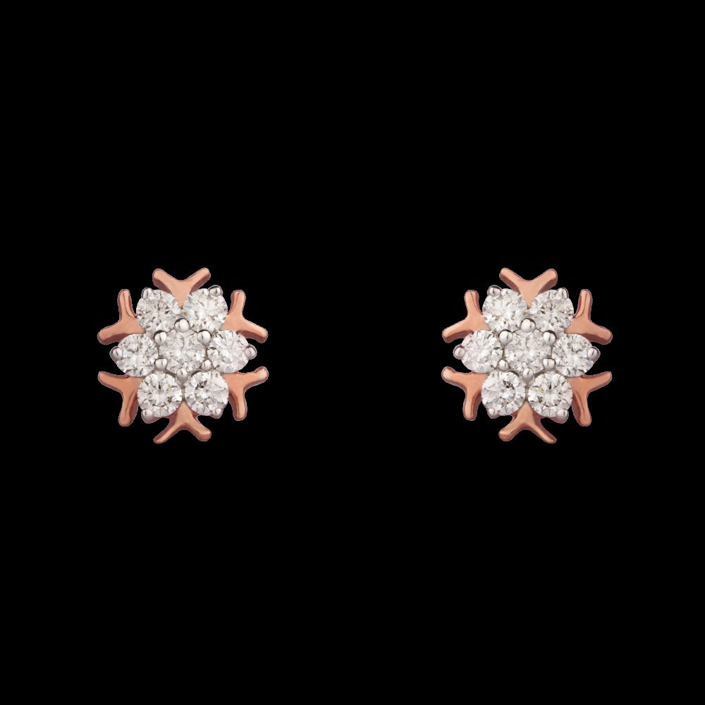 14K Rose Gold Diamond Earrings - 0.27ct SI-GH