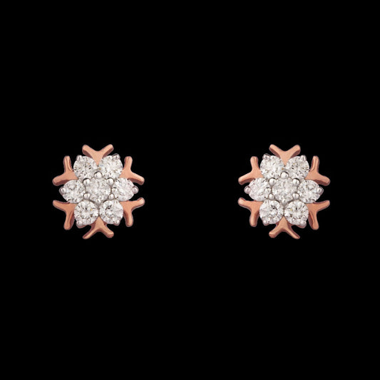 14K Rose Gold Diamond Earrings - 0.27ct SI-GH