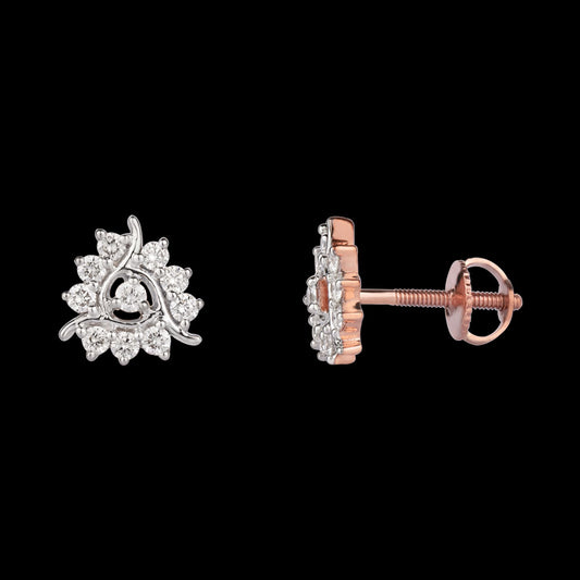 14K Rose Gold Diamond Earrings - 0.31ct VVS-VS-HI