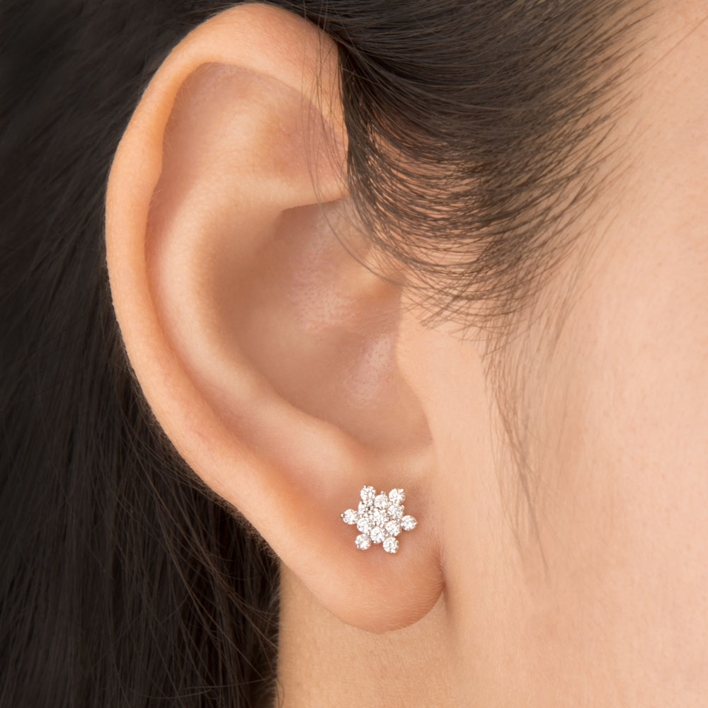 14K Rose Gold Diamond Earrings - 0.38ct SI-GH