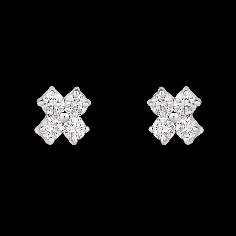 14K Rose Gold Diamond Earrings - 0.28ct SI-GH
