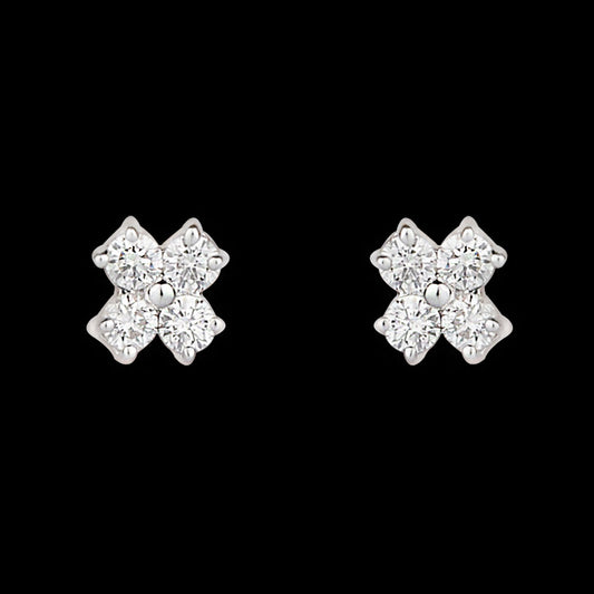 14K Rose Gold Diamond Earrings - 0.28ct SI-GH