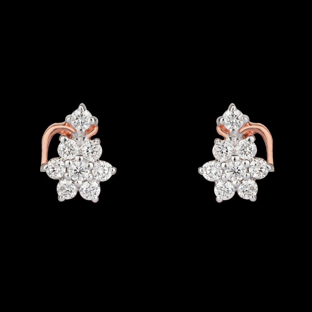 14K Rose Gold Diamond Earrings - 0.25ct SI-GH
