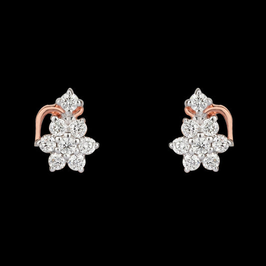 14K Rose Gold Diamond Earrings - 0.25ct SI-GH
