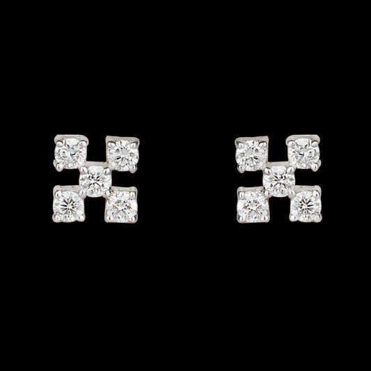 14K Rose Gold Diamond Earrings - 0.15ct SI-GH