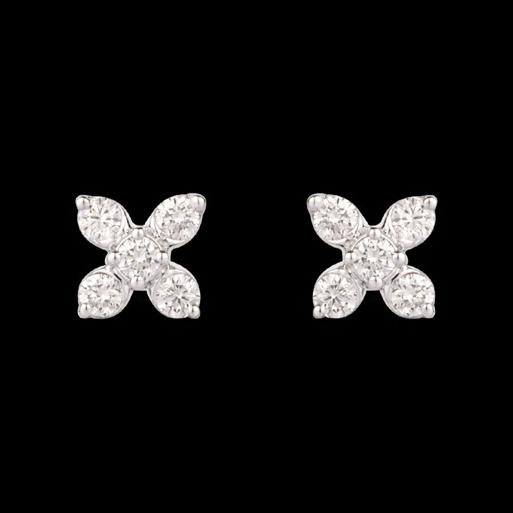 14K Rose Gold Diamond Earrings - 0.22ct VVS-VS-HI