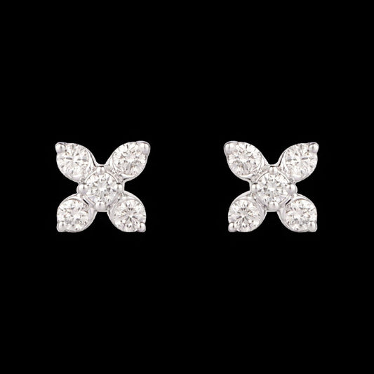 14K Rose Gold Diamond Earrings - 0.22ct VVS-VS-HI