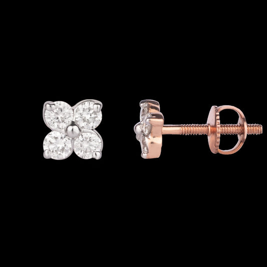 14K Rose Gold Diamond Earrings - 0.28ct SI-GH