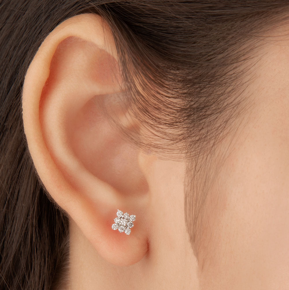 14K Rose Gold Diamond Earrings - 0.25ct SI-GH